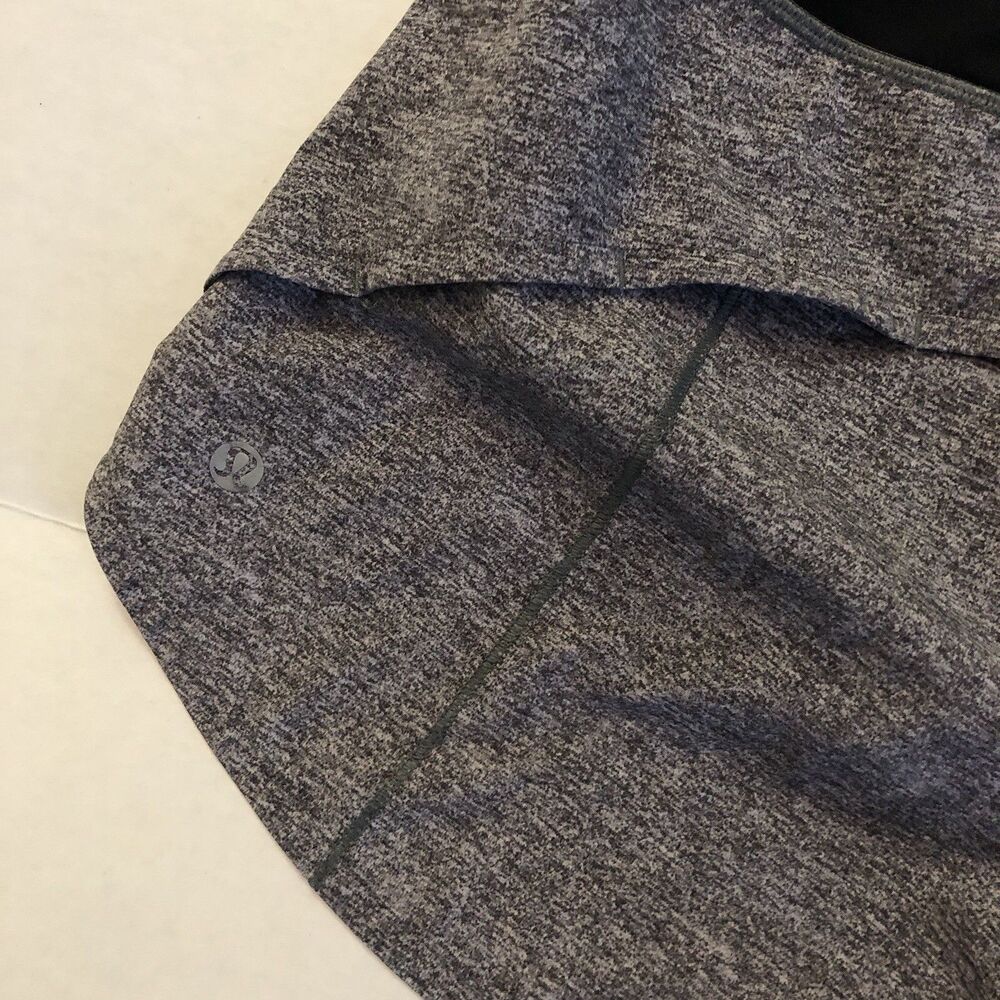 Lululemon Speed Up MR Mid Rise Short 4” Lined Shorts LW7AVNT Grey MBHL Sz 8 - Picture 9 of 10